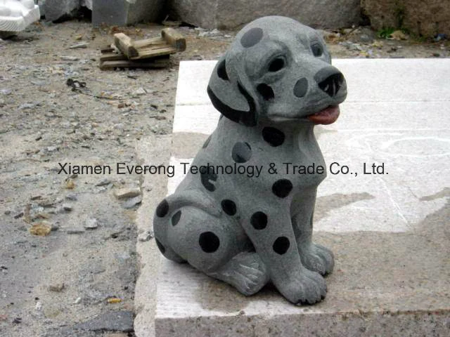 Natural Stone Granite Marble Dog Carving Animal Sculpture for Garden Statue