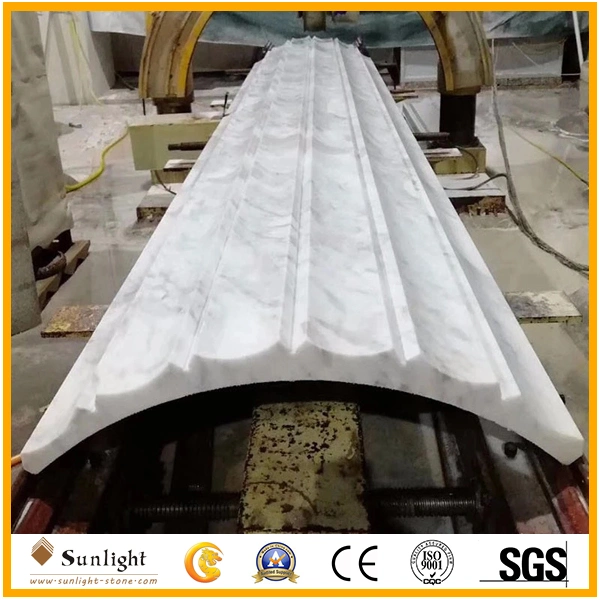 Natural Stone Carving Marble Granite Roman Columns, Solid/Hollow Beige/White Marble Columns