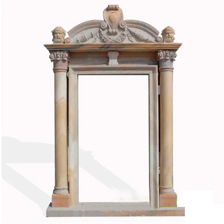 Western Natural Beige Marble Hand Carved Door Surround